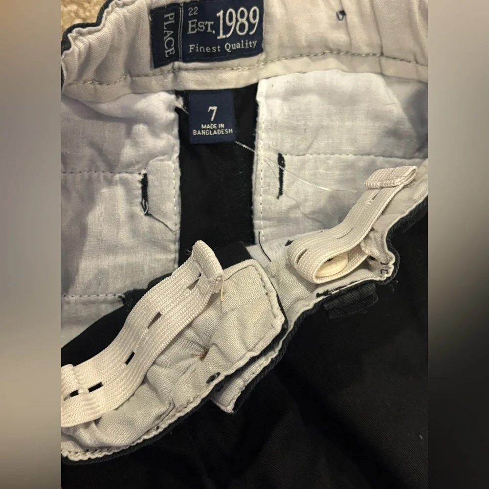 NWOT The Children’s Place Boys Black Chino Pants – Size 7, 100% Cotton